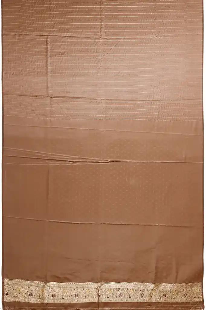 Banarasi Silk Saree Golden Brown