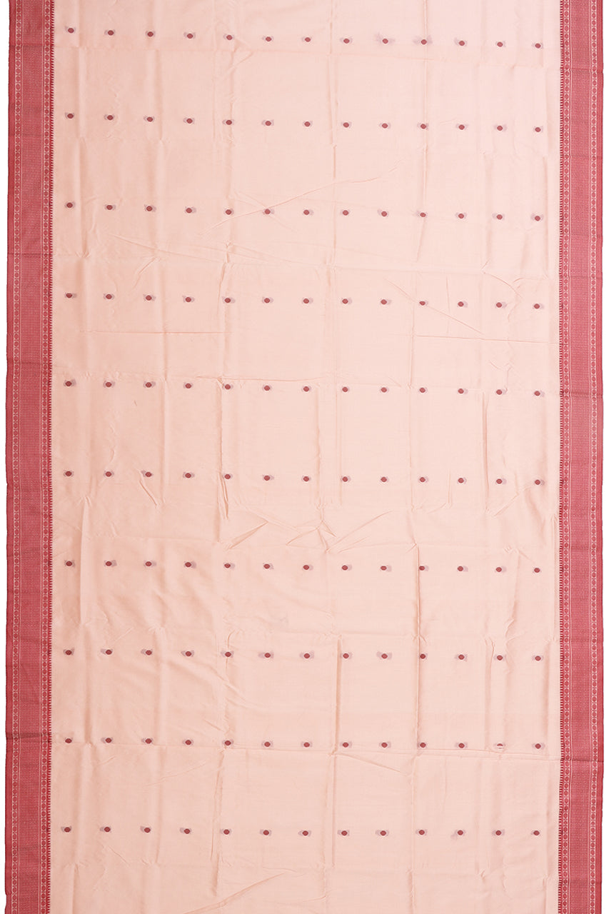Banarasi Soft Silk Saree Peach Maroon
