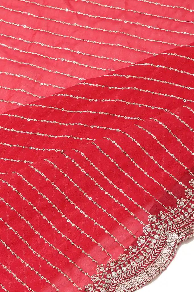 Designer Party Saree Red