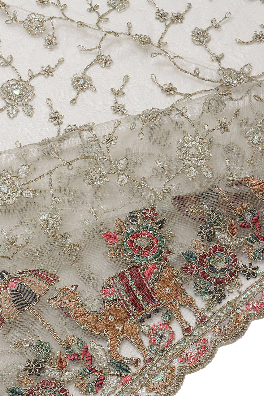 Designer Party Saree Net Material Heavy Work Artistic Design