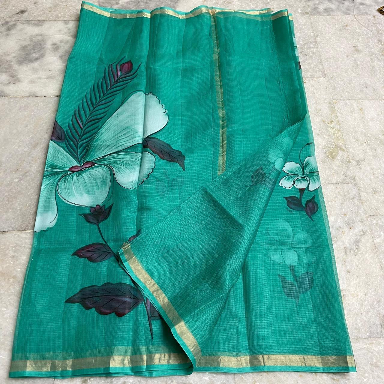 Katan Silk Saree Green
