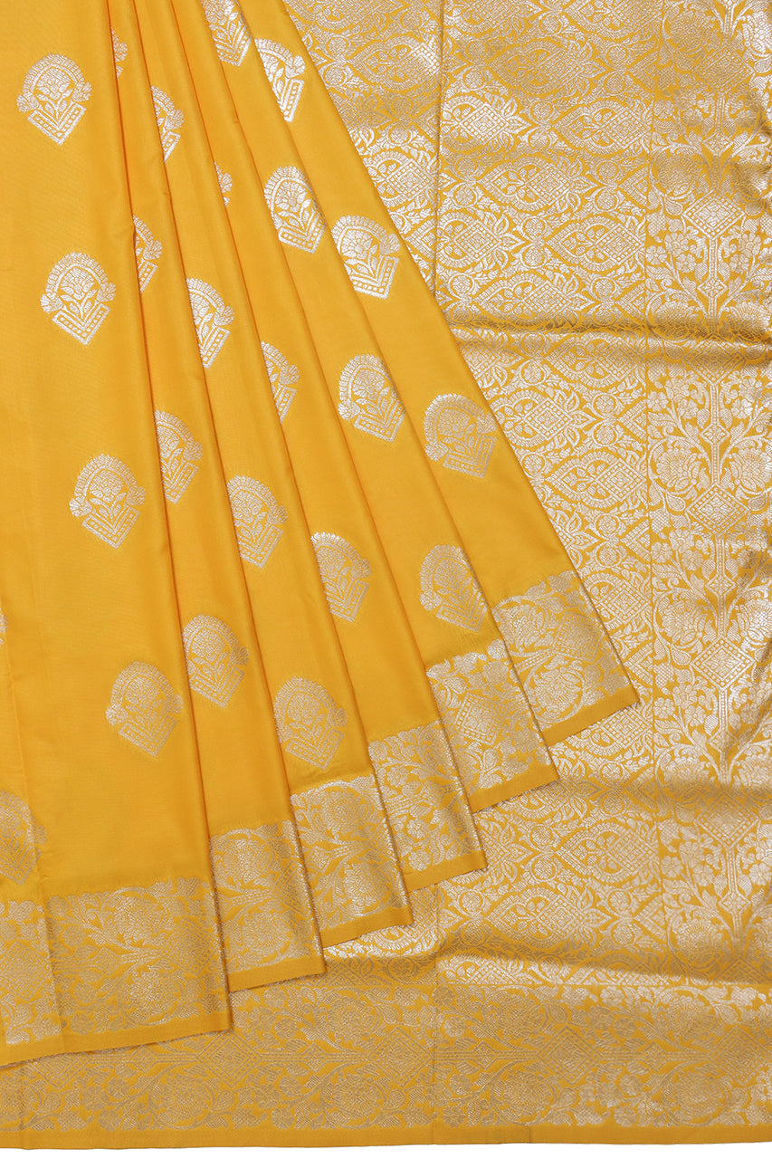 Beautiful Silk Saree Yellow
