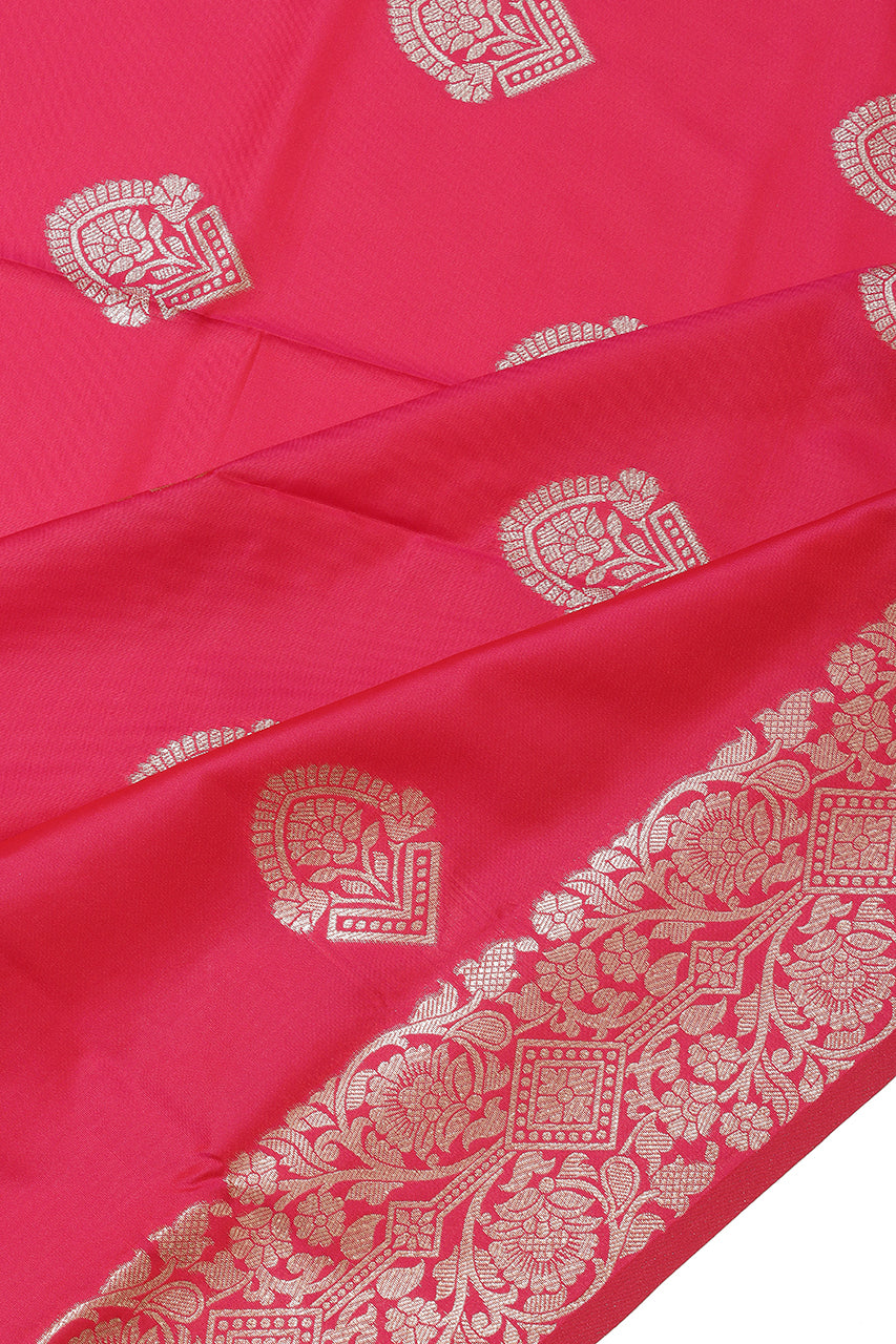 Beautiful Silk Saree Rani Pink