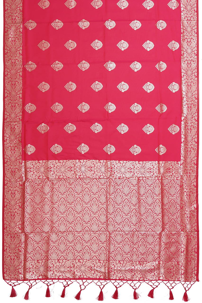 Beautiful Silk Saree Rani Pink