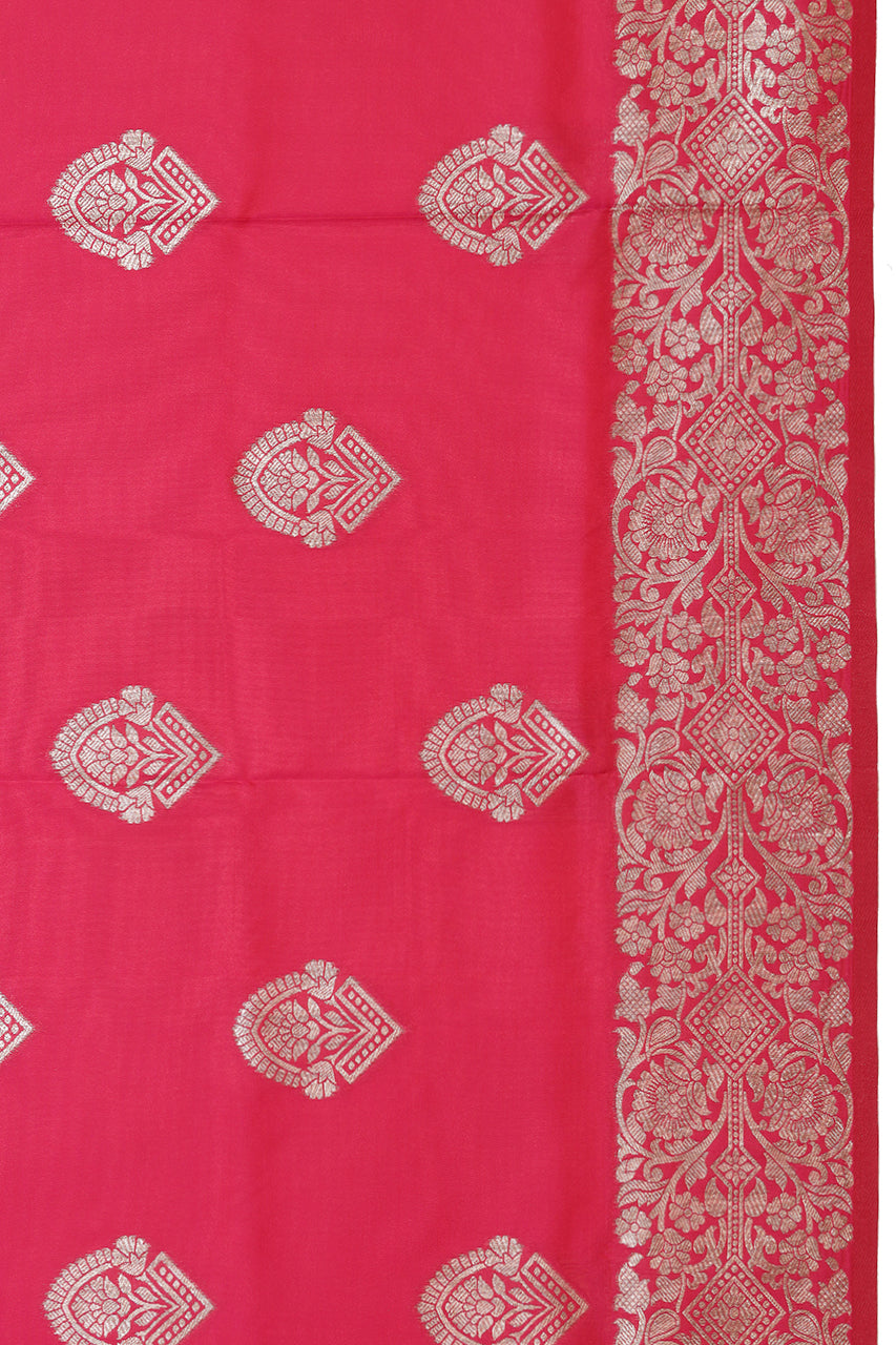 Beautiful Silk Saree Rani Pink