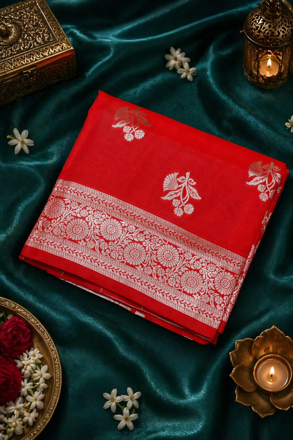Beautiful Silk Saree Red