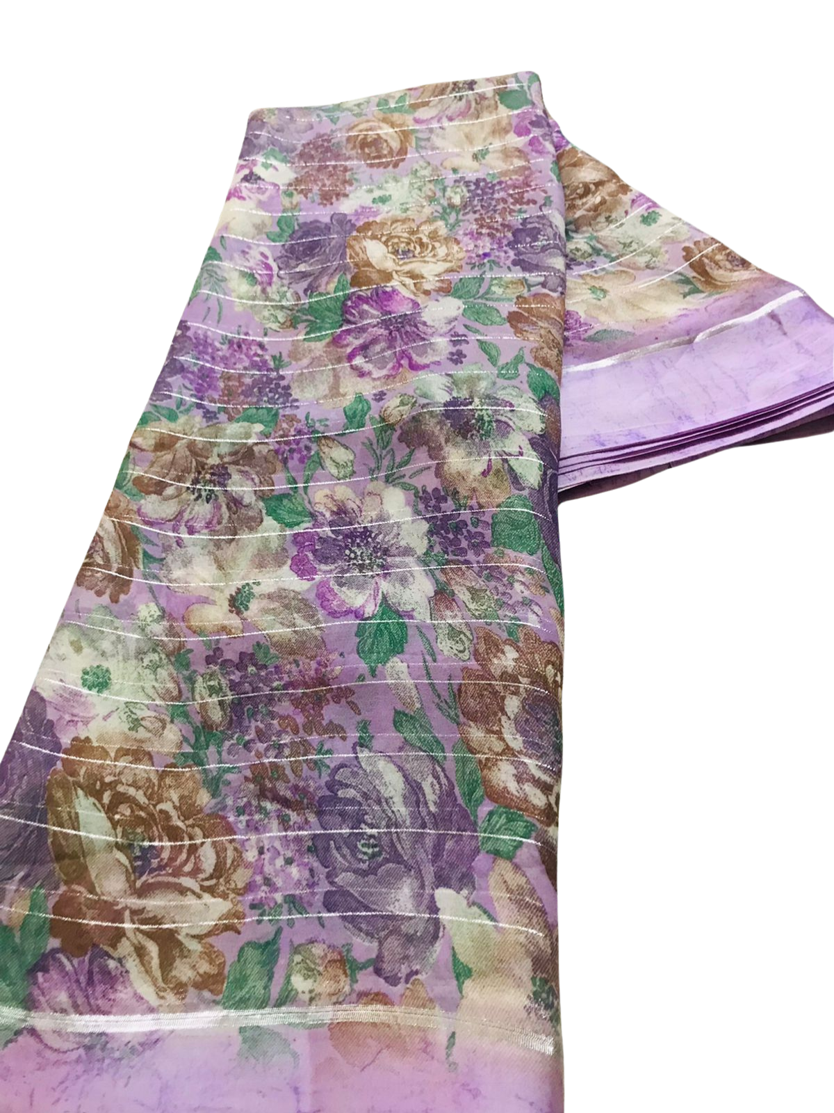 Georgette Saree Purple Floral