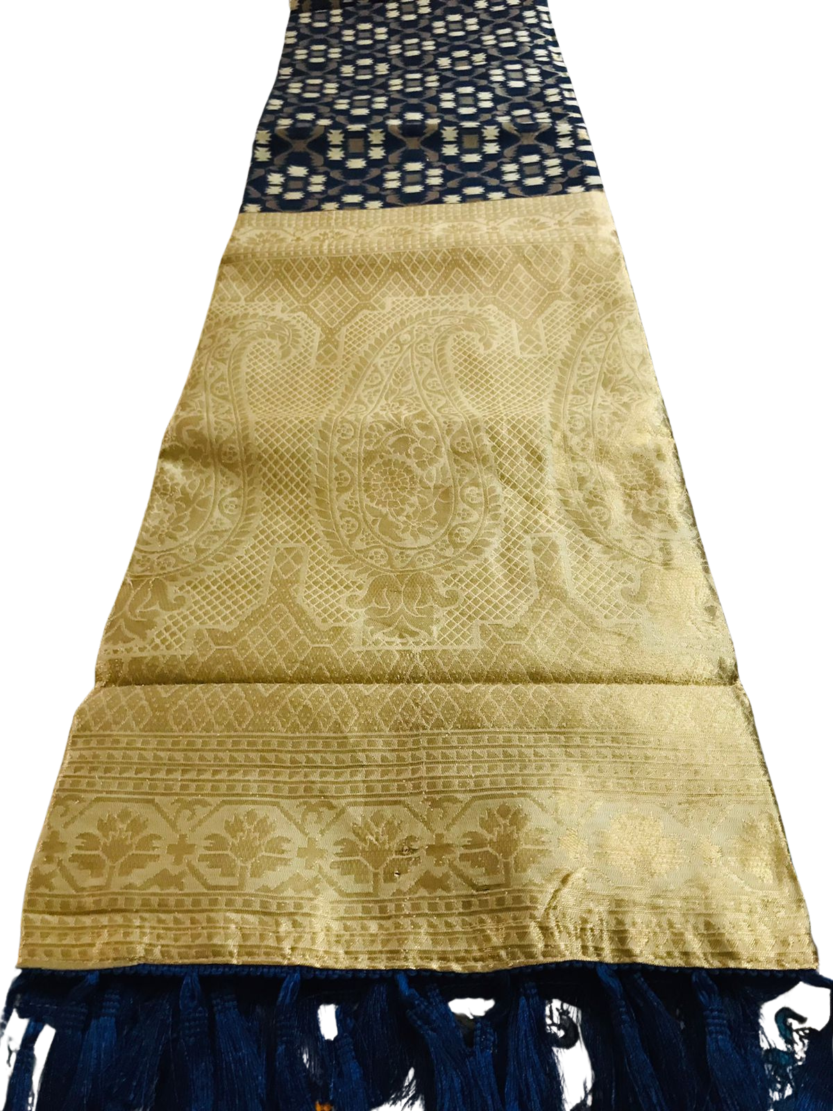 Cotton Silk Saree Blue Hand Woven