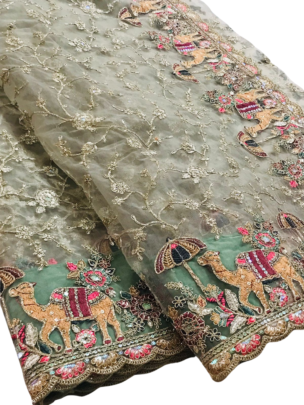 Designer Party Saree Net Material Heavy Work Artistic Design